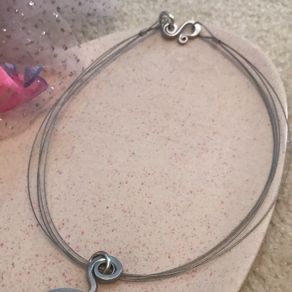 Aluminum Heart Necklace Artist Made - Picture 6 of 7